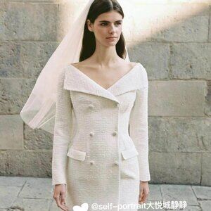 Self portrait metallic Boucle mini dress